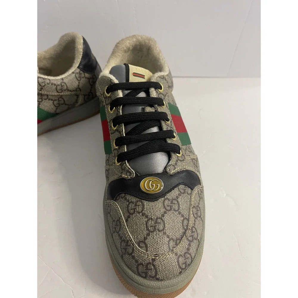 Gucci Screener GG‎ Canvas Low-Top Sneakers Size 10 - Picture 6 of 16